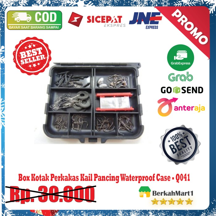 Box Kotak Perkakas Kail Pancing Waterproof Case - Hitam