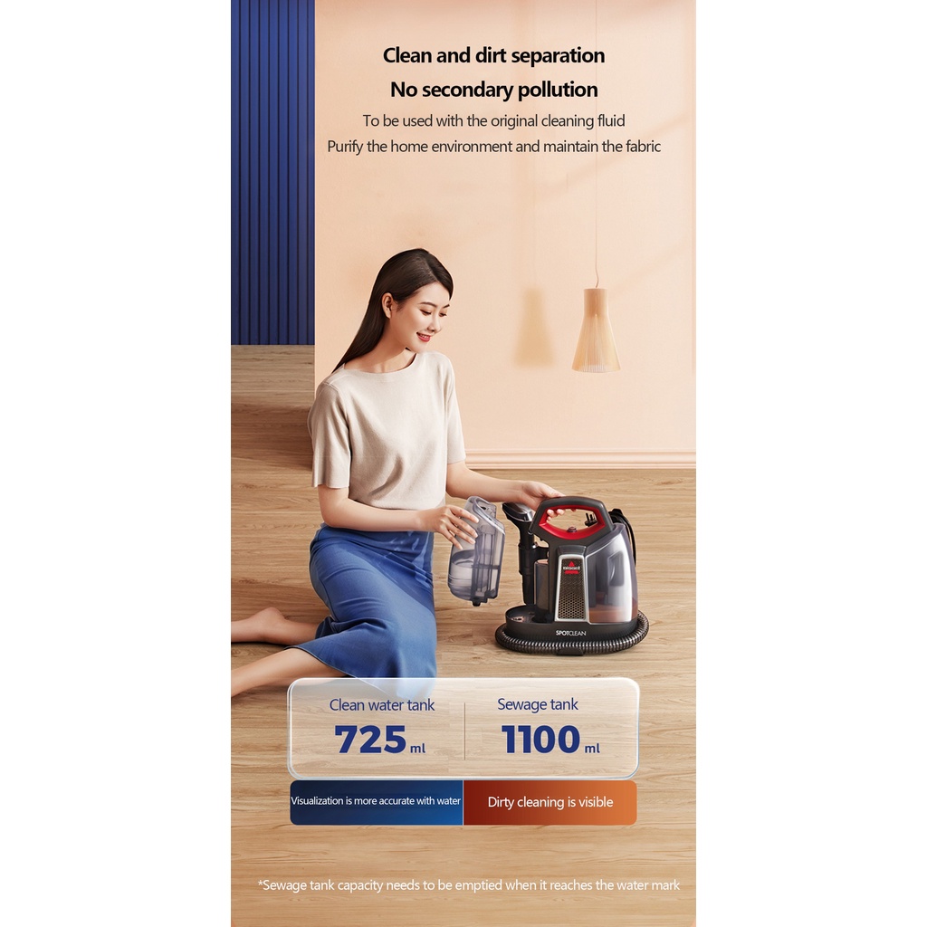 Bissell 3698Z Vacuum Extractor Cleaner Pembersih Karpet Ekstraktor Kasur Sofa Ranjang Portable Vakum Cuci Basah