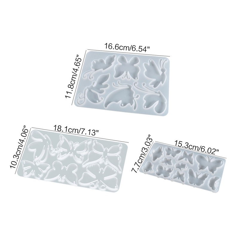 Siy Cetakan Liontin Bentuk Kupu-Kupu Bahan Silikon Untuk Kerajinan Tangan DIY