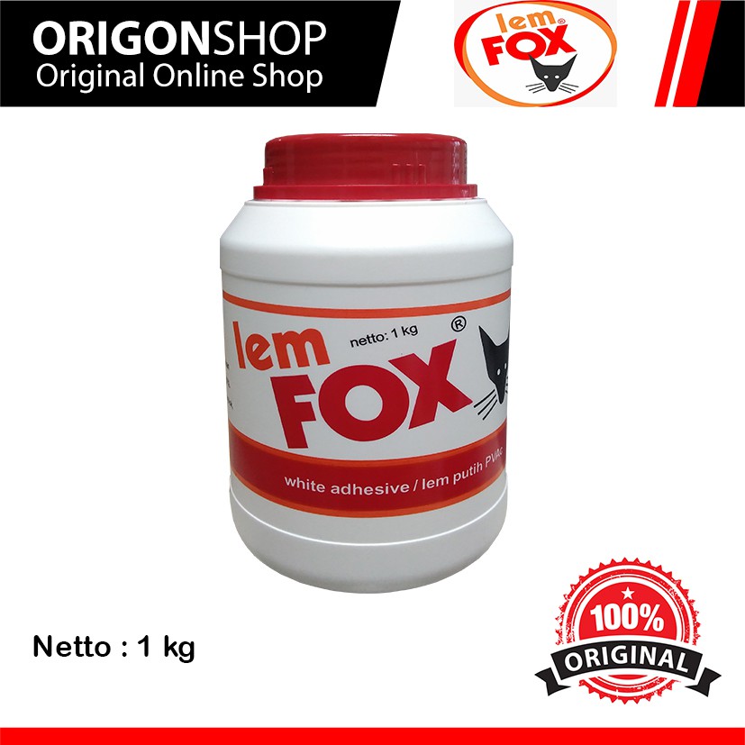 

Fox Lem PVAC Botol 1 Kg / Lem Kayu