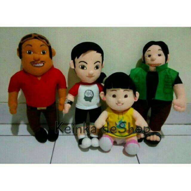 Set isi 4 Boneka Adit Adel Sopo Jarwo mirip asli lucu unik jarang ada