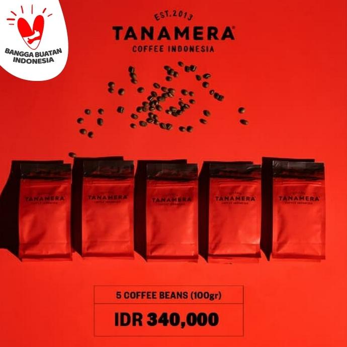 

PROMO 5 COFFEE BEANS 100GR, TANAMERA COFFEE