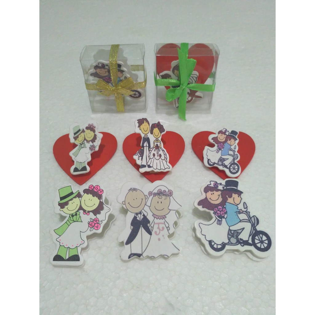 

Souvenir pernikahan penjepit memo/ magnet penjepit kertas
