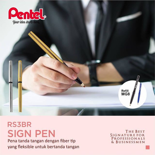 

Pulpen Eksklusif untuk tanda tangan RS3BR Pentel