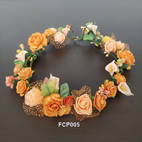 [BISA COD] FLOWER CROWN BRIDAL SHOWER PESTA AKSESORIS RAMBUT HIJAB FCP005