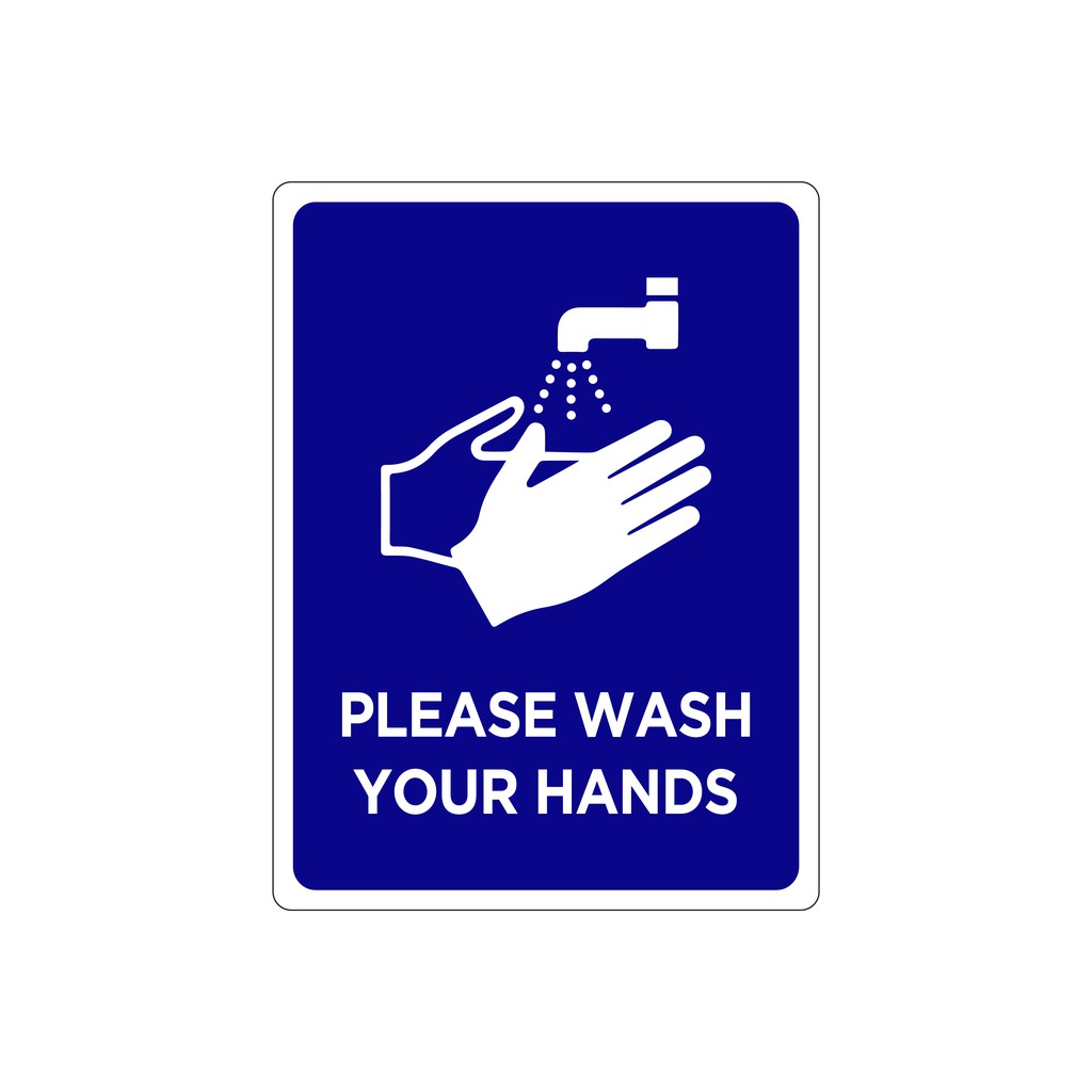 Please Wash Your Hands | Sign Board Akrilik | 15 x 20 cm