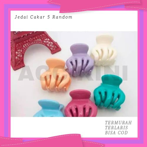 AccKIni - Jedai 5 CM Cakar 5 Warna / Jepitan Rambut / Jepitan Rambut Ala Korea /Jedai Jepitan rambut