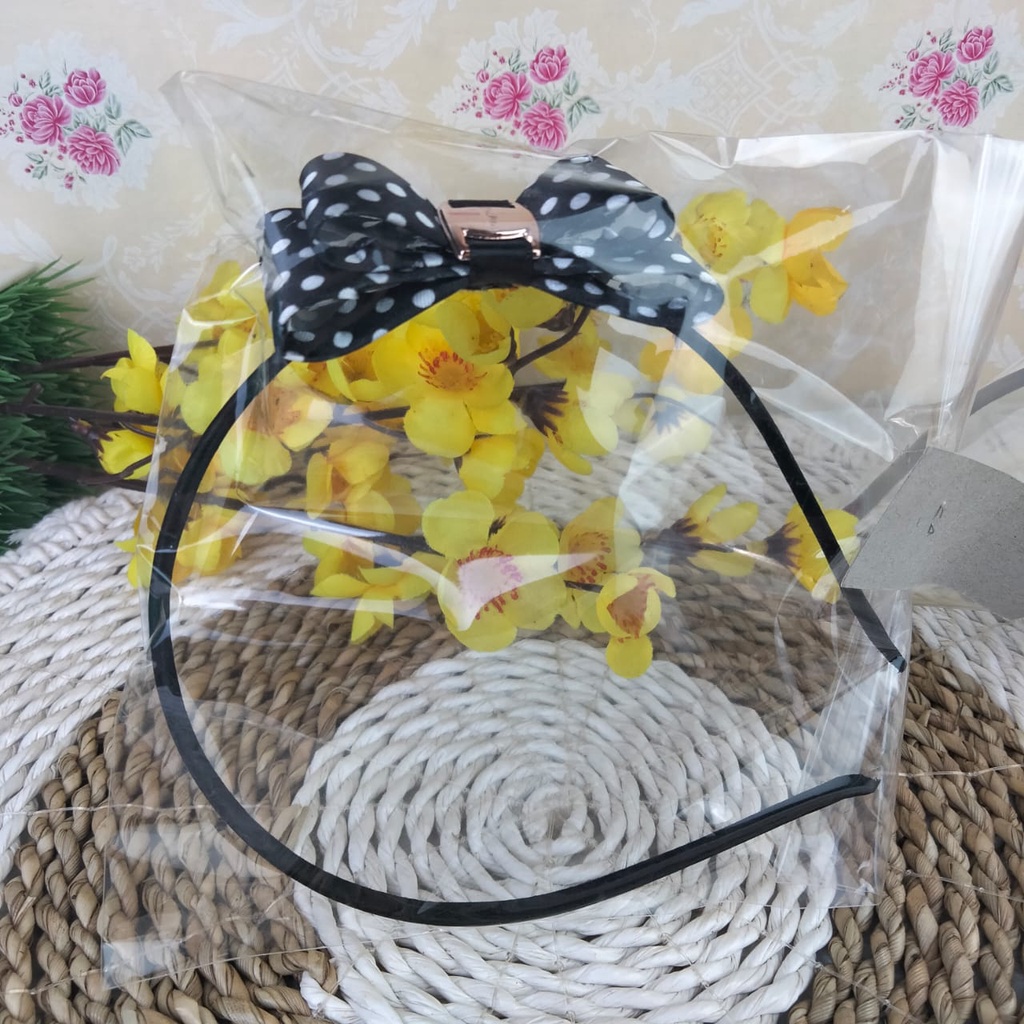 mandirishoesstore-BANDO ANAK HITAM / BANDO PITA BESAR LUCU CUANCUY / BANDO PLATIK PLASTIK AKY30