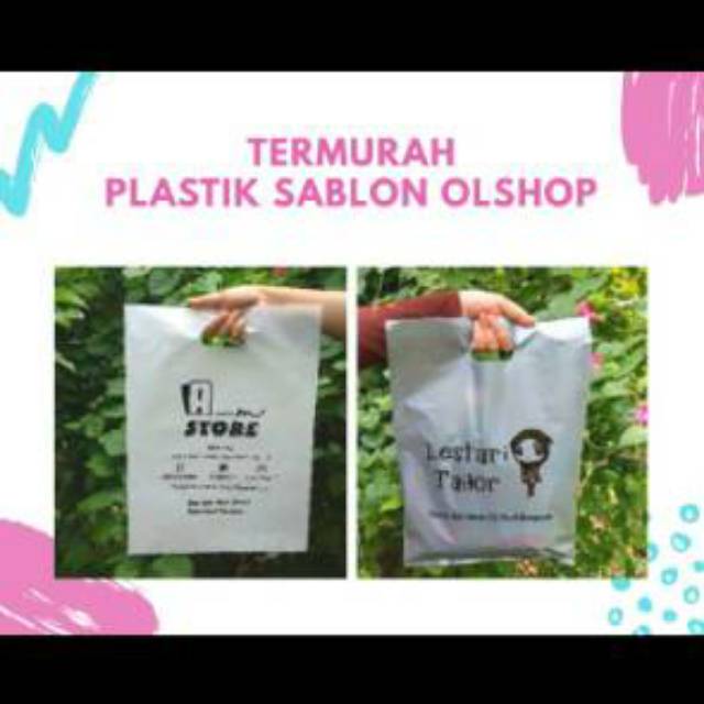 

Tas Plastik Sablon Plong Shoping Bag