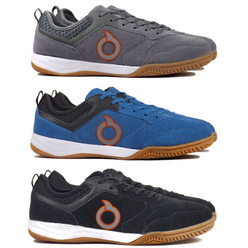 Sepatu Futsal Ortuseight Jogosala DOMINATOR - Gun Metal Deep Blue Black Original Ortus