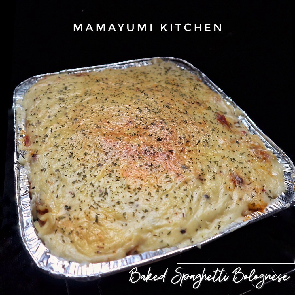 

(PARTY SIZE) BAKED SPAGHETTI TOPPING BRULEE DAN MOZARELLA