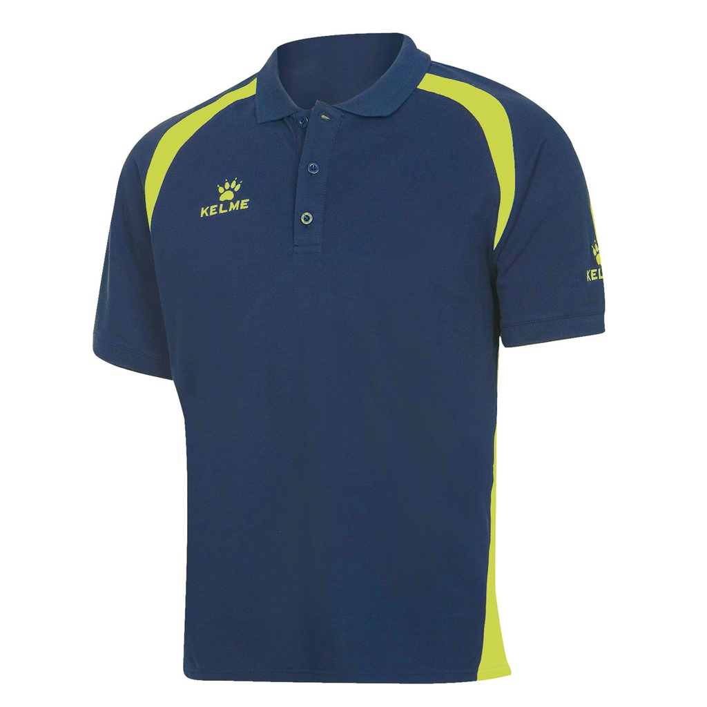 Kaos Polo Pria warna Navy Lemon merk KELME Original