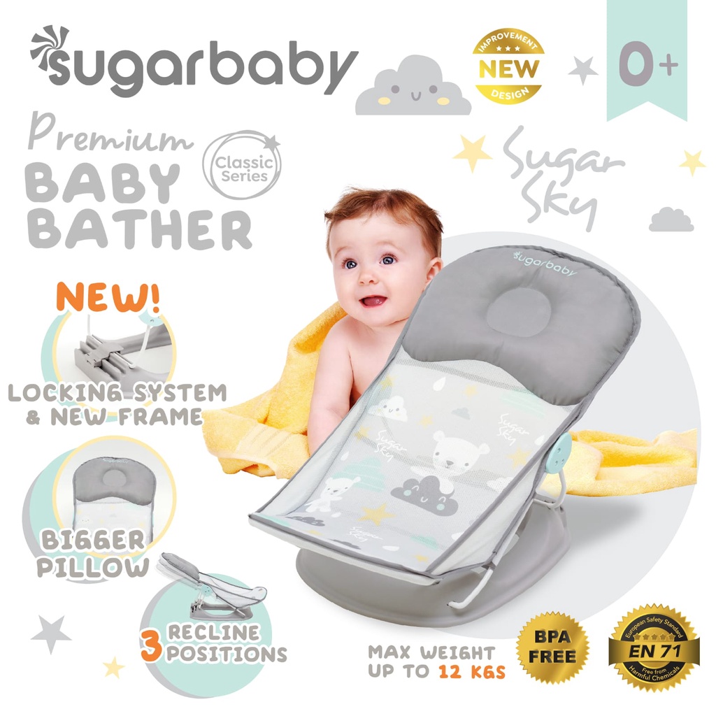 [Bouncer Bayi Indonesia] Sugarbaby Premium Baby Bather (Classic &amp; Fun Series) bay bather lucu kursi mandi baby bather sugarbaby BABY BATHER SUGARBABY ALAT MANDI BAYI BABY BATHER BAYI BAK MANDI BAYI TEMPAT MANDI BAYI Bak mandi bathup sugar baby / Sugarbaby