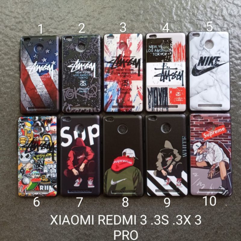 Case gambar Xiaomi redmi 3 3S 3X 3 pro motif cowok ( 3 motif ) soft softcase softshell silikon cover casing kesing housing