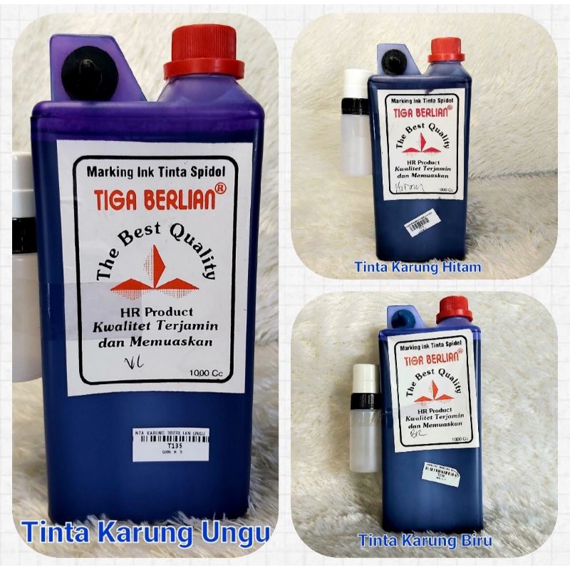 

Tinta Karung/Spidol/Marking Ink Tiga Berlian 1000ml Htm/Ungu,/Biru(Bonus 1bh botol kosong)