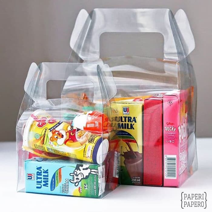 Transparent Gable Box - Kotak Hampers Transparan Bening  10pcs