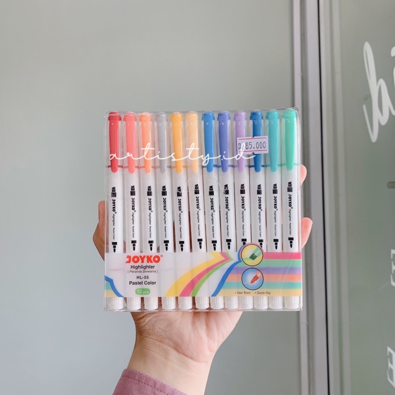 

[ARTISTY ID] Joyko Highlighter Pastel 2 Tip (highlighter dan spidol)