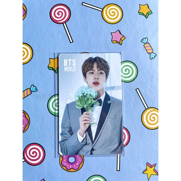 OFFICIAL PHOTOCARD PC JIN / KIM SEOKJIN BTS WORLD DOUBLE SIDE