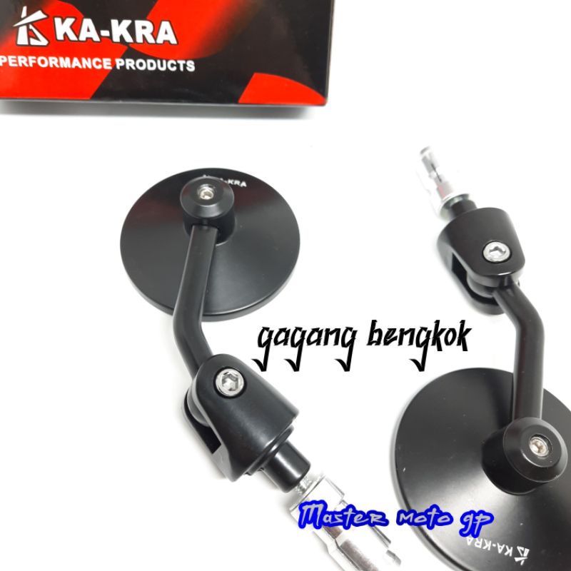 Spion jalu tracker Universal gagang bengkok Modifikasi spion jalu bulat kaca cembung ka-kra