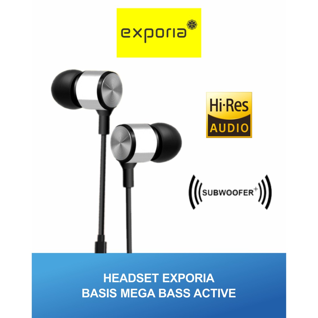 HEADSET EARPHONE EXPORIA BASIS MEGA BASS ACTIVE