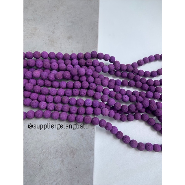 renceng PURPLE lava stone UNGU 10mm batu akik merapi larva diffuser
