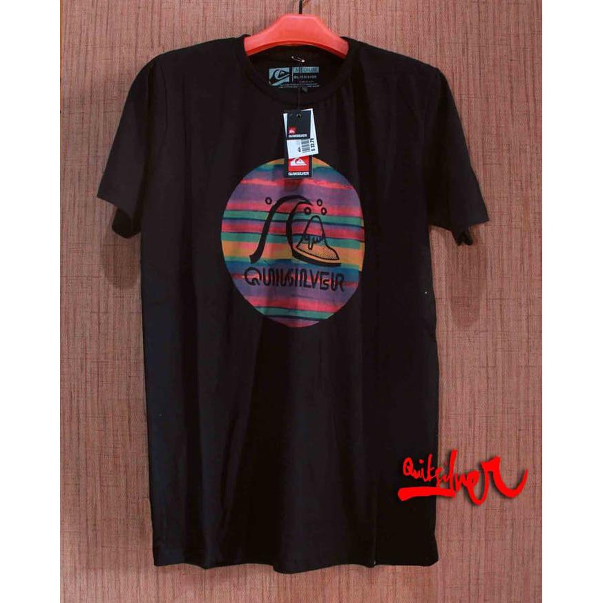 Baju Kaos Distro Surfing Quiksilver Black