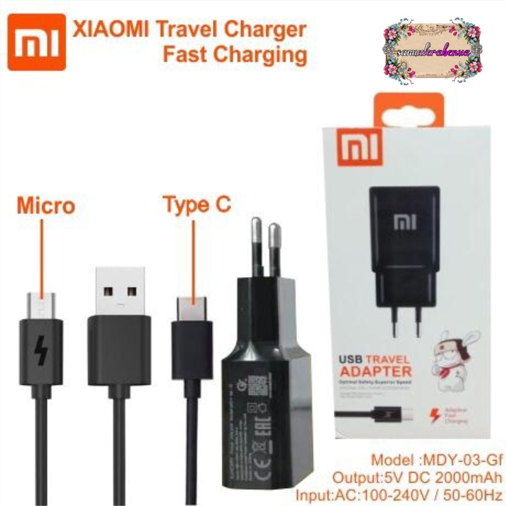 BM054 Cashan charger xiaomi original 2A Fast Charging MDY-03-GF TIPE C MI4C MI5C REDMI9 9a 9c NOTE8 SB1183