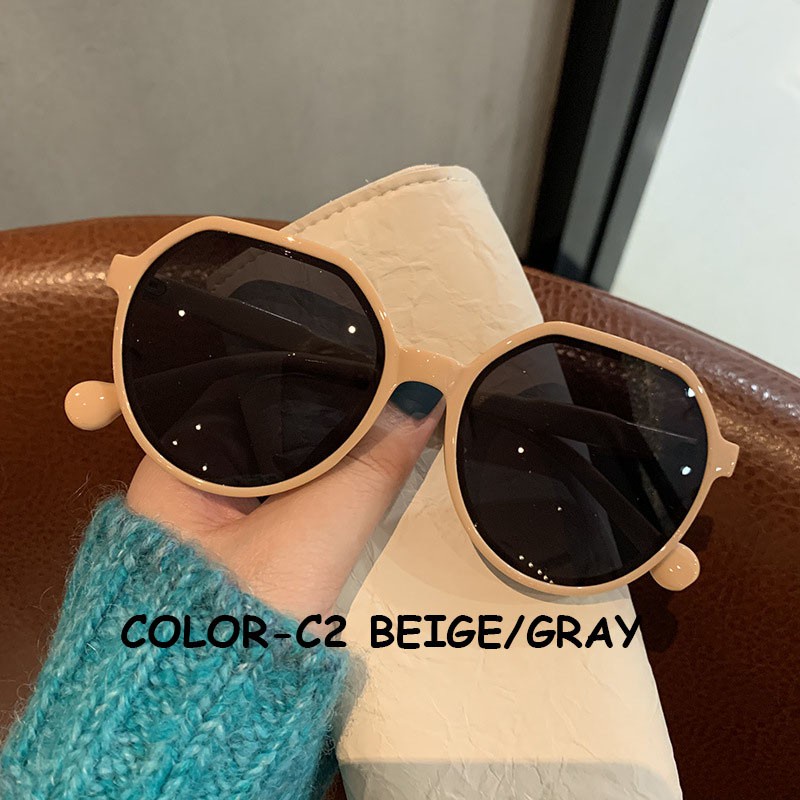 （YUZHU）COD Gaya Korea Ulzzang Kacamata Bulat Fashion Elegan Wanita UV400