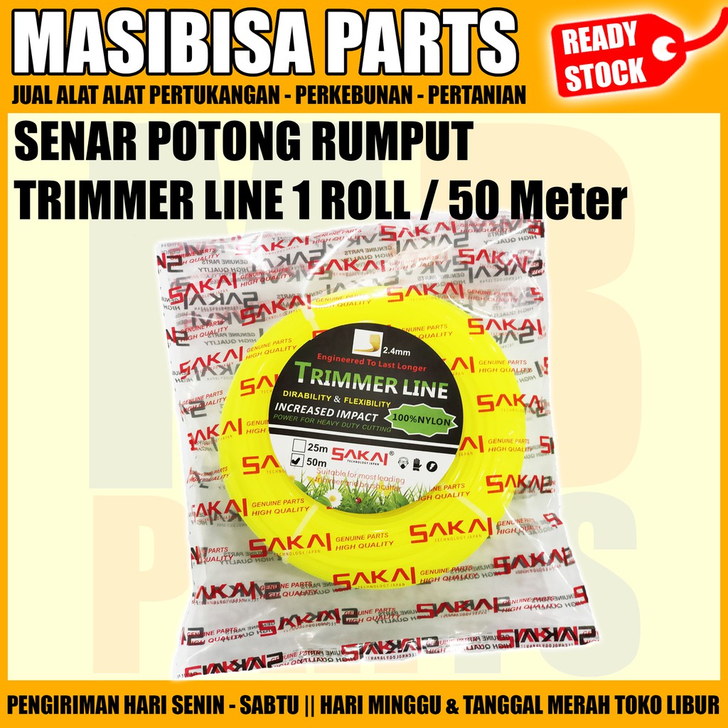 Nylon Line Mesin Potong Rumput ukuran 50 meter