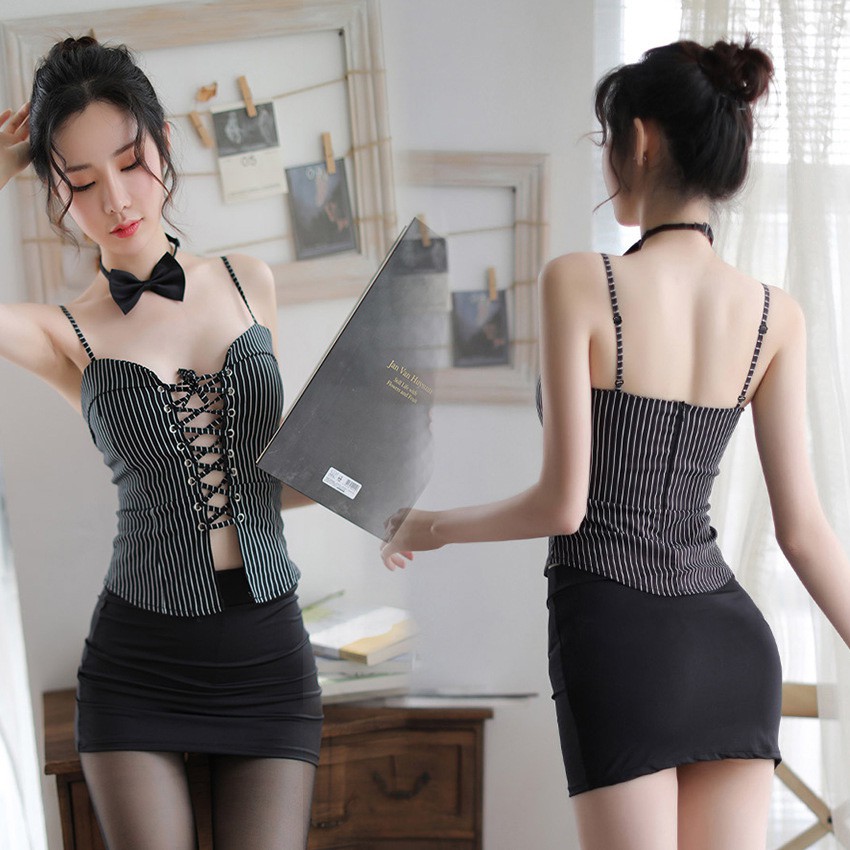 lingerie seksi Lingerie Hot Sexy Maid Pembantu Waitresses Binal Warna Putih Seksi baju tidur pakaian