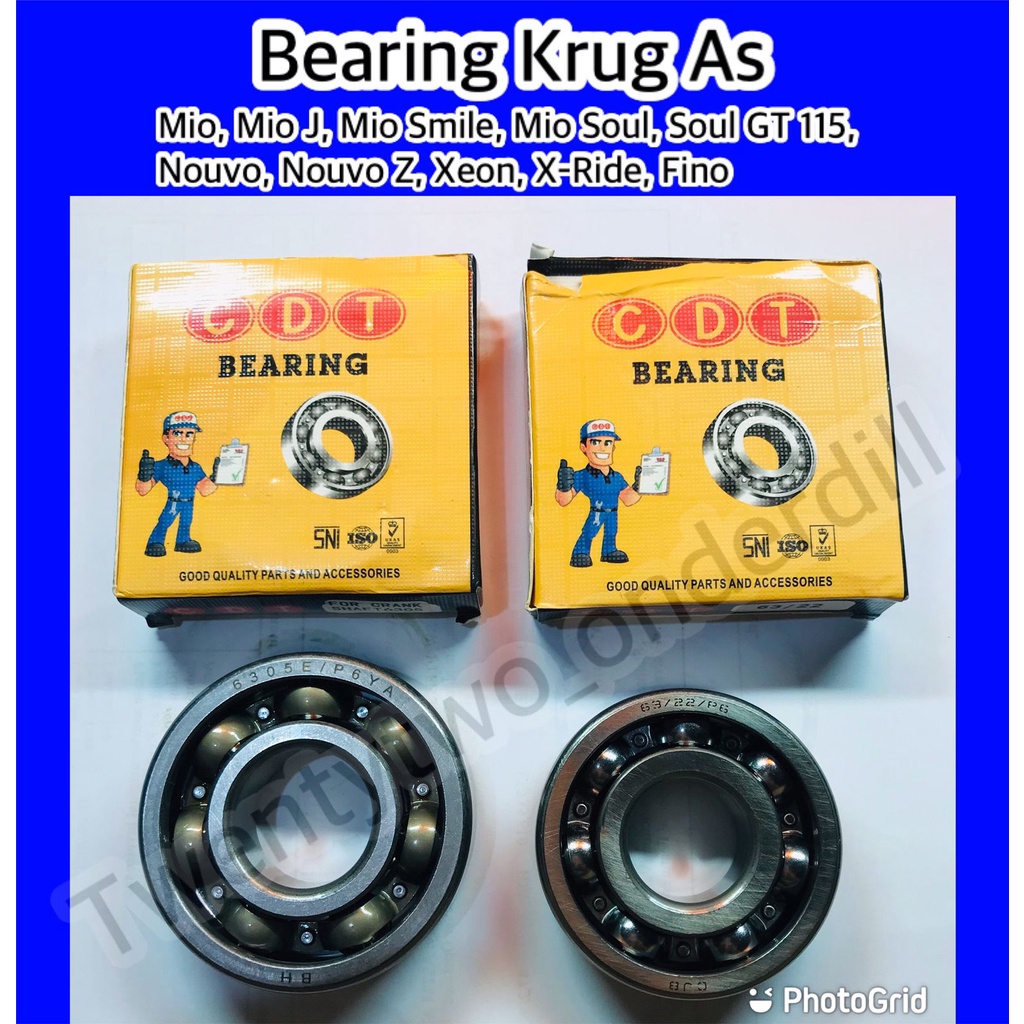Bearing-Bering-Laher-Laker Krug-Ker-Krek-Kruk As-Transmisi Kiri-Kanan Set Mio Lama-Sporty-Smile-J-& 