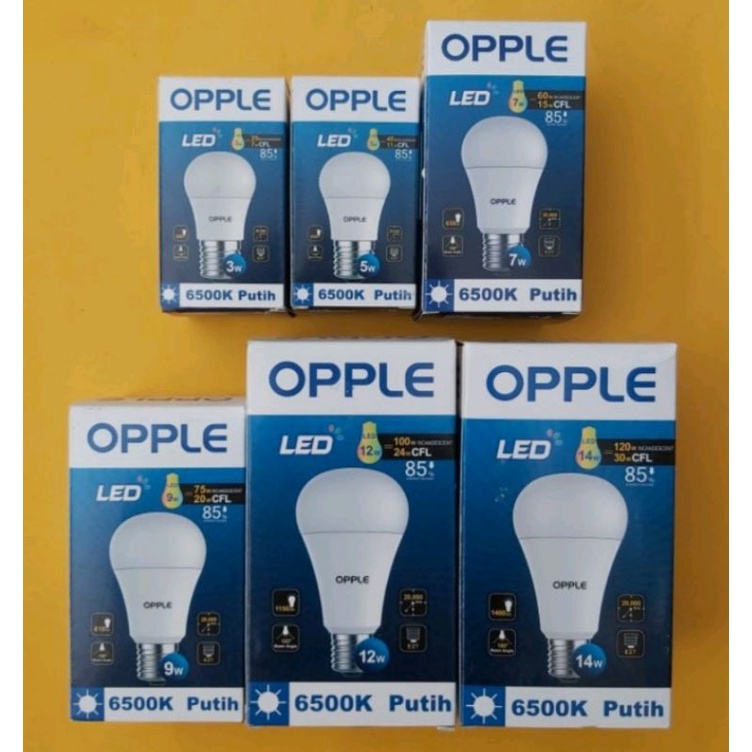Opple LED 6500K putih, 5w,7w,9w