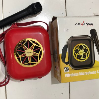 Speaker karaoke bluetooth slempang merk advance MKS 500 free MiC WIRELESS/ speker karoke