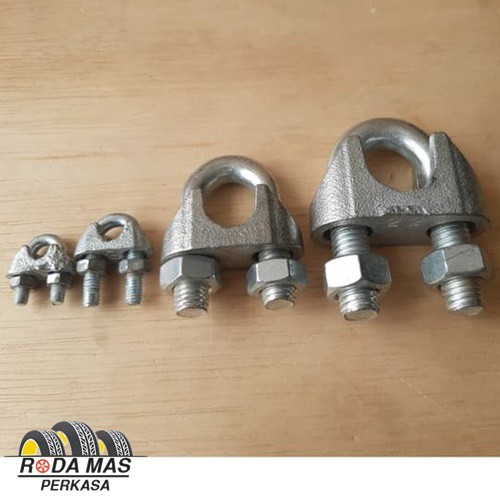 RM KUKU MACAN Clamp Klem Tali Kawat Baja Kabel Seling Sling 6 MM 5/16" Bagus