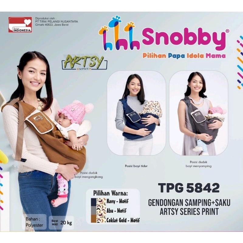 Harga Snobby Gendongan Bayi Samping + Saku Print Artsy Series - TPG 5842