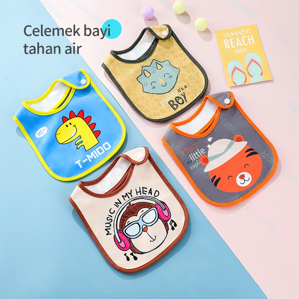 Mumystation Celemek bayi Bib Slabber waterproof 0-3 tahun