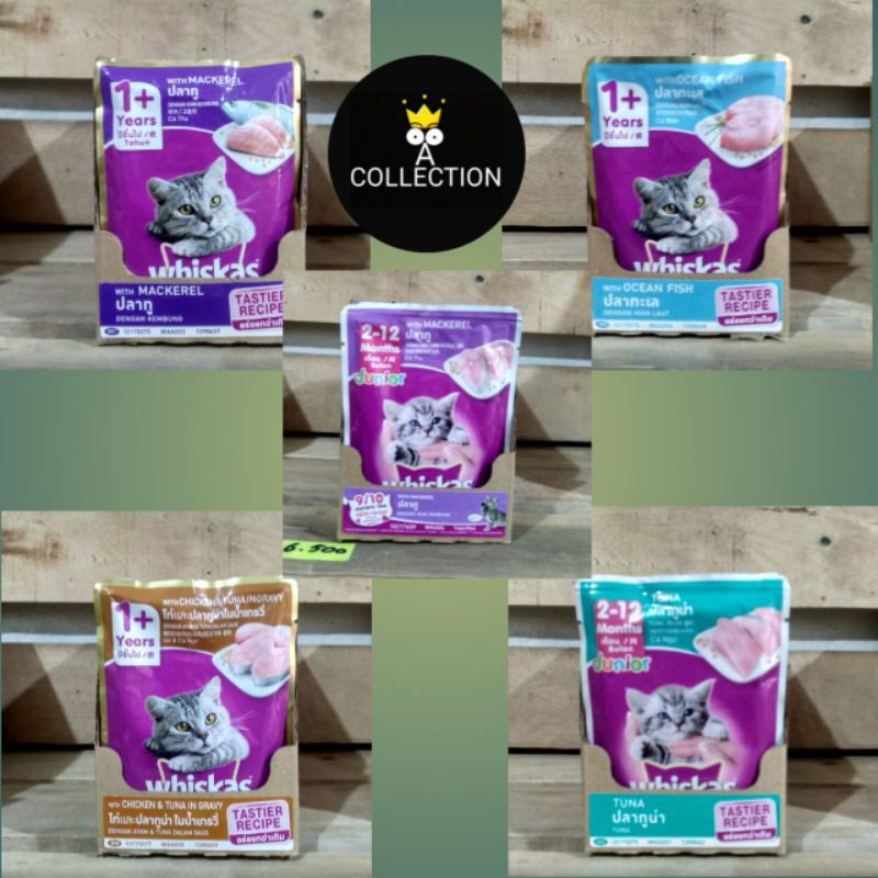 WHISKAS✓ Basah / Whiskas Saset / Whiskas Pouch 85g