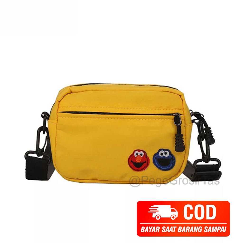 Pege 8857 - Tas Selempang Bahu Cewek Fashion Motif Sablon Elmo Slempang Slingbag