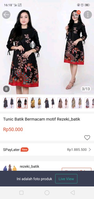 Tunic Batik Bermacam Motif Rezeki_batik