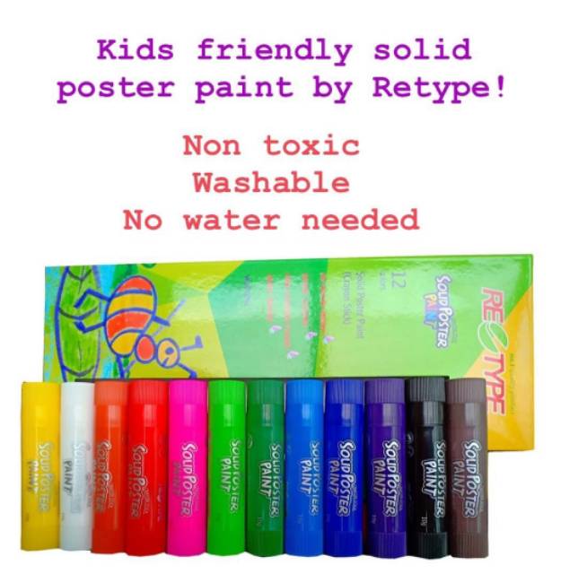 RETYPE SOLID POSTER COLOUR PAINT WASHABLE