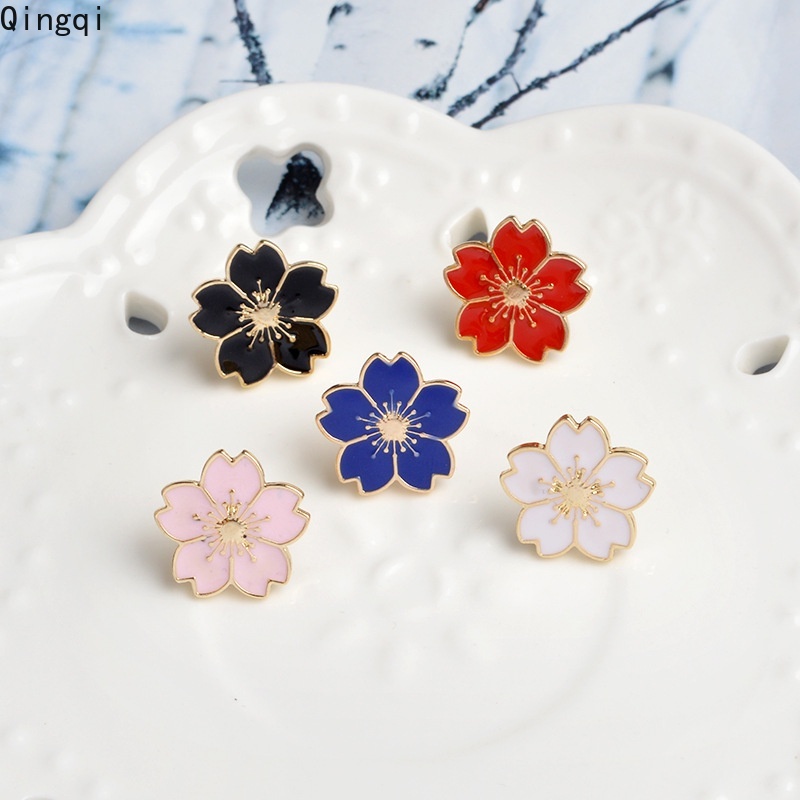 Bros Pin Enamel Desain Kartun Bunga Sakura Untuk Anak Perempuan