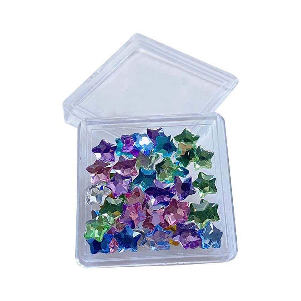 Agustinina Stars Nail Art Rhinestones Bintang Jepang Bor Kuku Fashion Manikur Aksesoris Perhiasan Kuku 3D