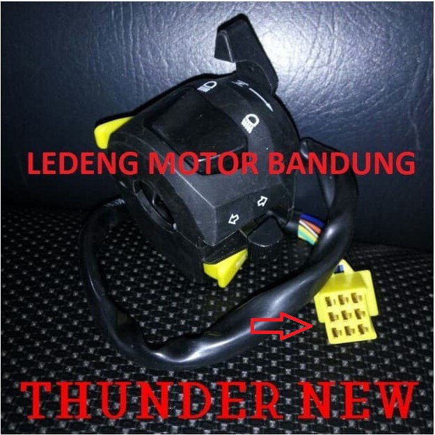 Saklar Kiri Thunder New Switch 9 Kabel Tombol Klakson Sen Lampu Dim Choke Lokal