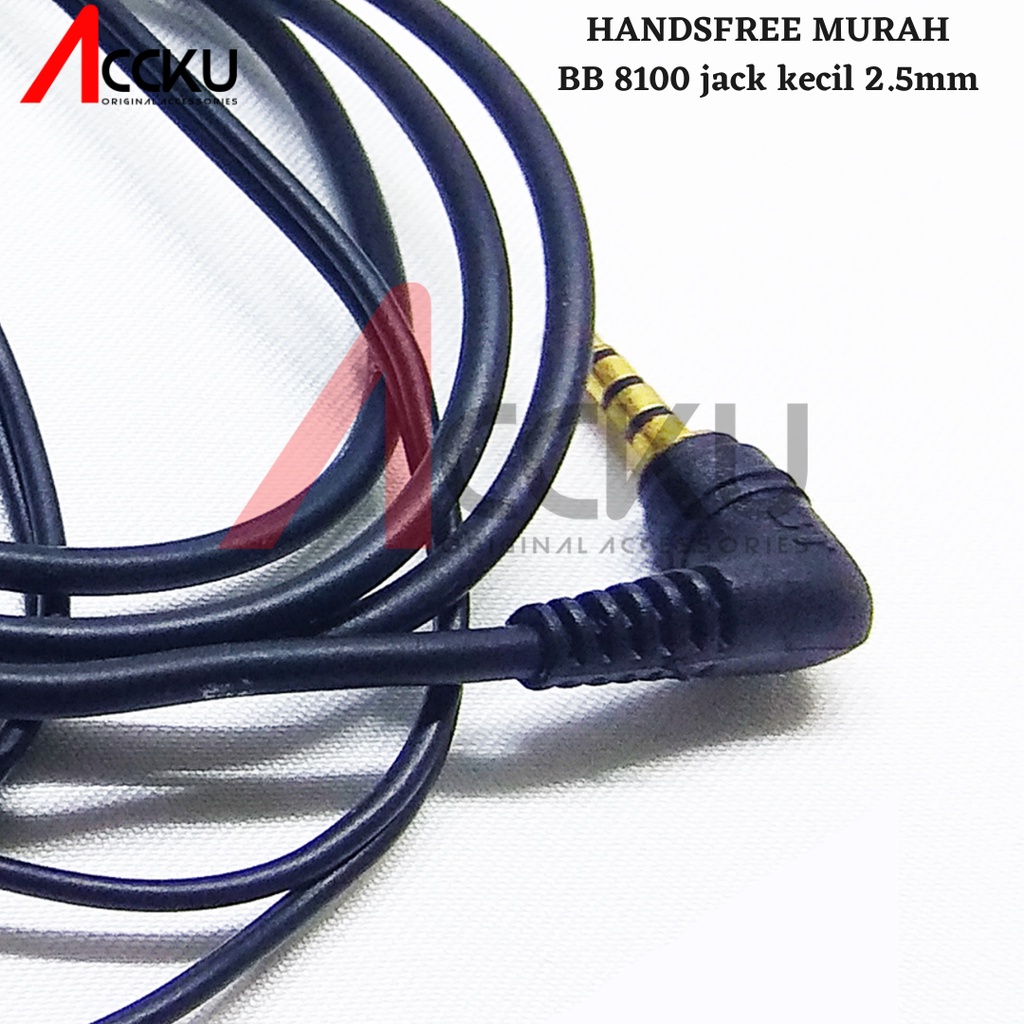 Headset BB  8100 HANDSFREE MURAH COLOKAN KECIL HEADSET MURAH EARPHONE MURAH HF MURAH MEREK BLACKBERRY 8100 NP 2,5mm