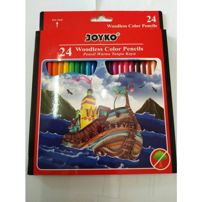 

WARNAPENSIL- PENSIL WARNA JOYKO 24 WOODLESS COLOR -PENSIL WARNA