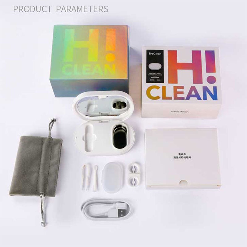 Eraclean Contact Lens Ultrasonic Cleaning Machine 56000Hz High Frequency Vibration Timing Rechargeable Cleaner