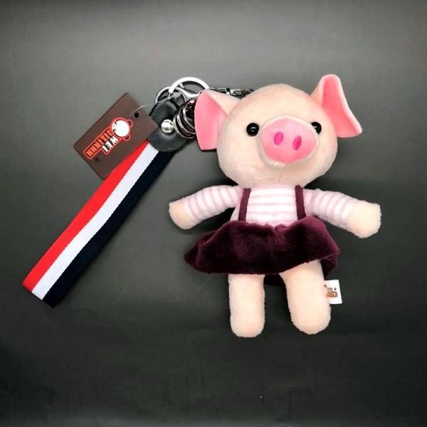 Gantungan Kunci Bludru Boneka Babi Piggy Pig Couple Keychain