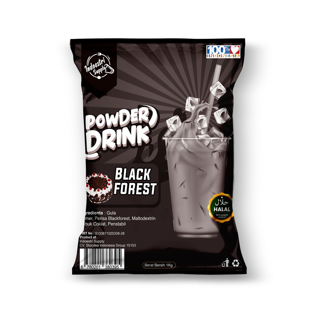 

Bubuk Minuman Powder Drink Rasa BlackForest 1 kg Mix Gula
