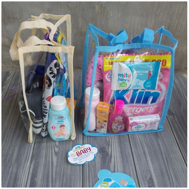 kado sambang bayi/kado lahiran/paket lengkap sambang bayi murah/gift set baby newborn/hadiah bayi kemas tas mika cantik