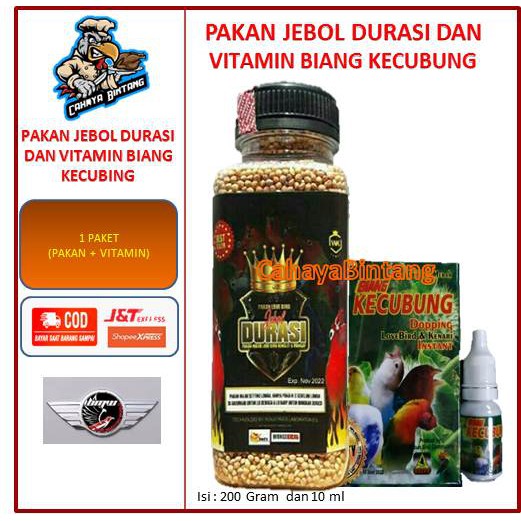 Pakan Burung Lovebird JEBOL DURASI dan Vitamin Burung Biang KECUBUNG